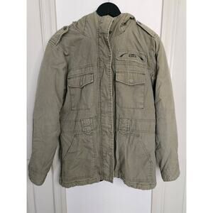 Stussy Hooded Insulated Military Coat Size M